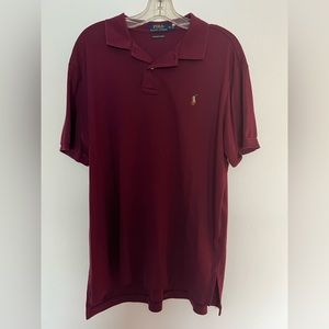 Polo Ralph Lauren Mens XL Pima soft touch burgundy shirt